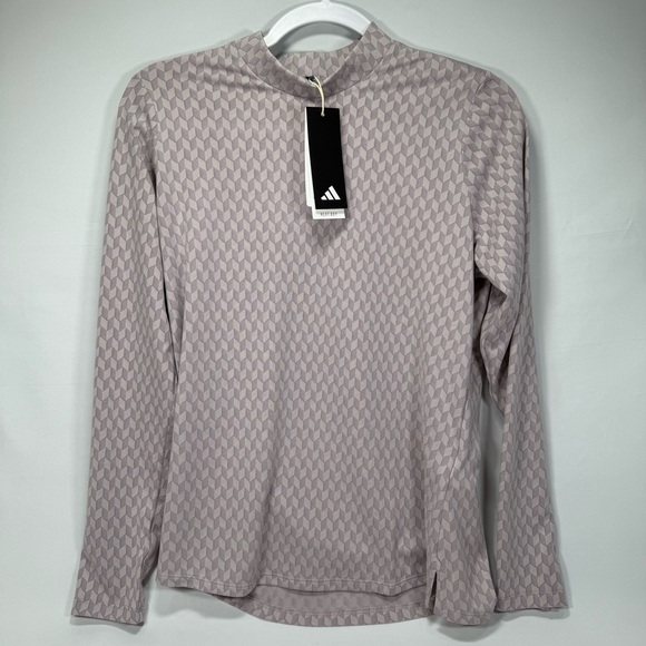 NWT New Adidas Women's Ultimate365 Tour Heat Rdy Medium M Mock Neck Polo Shirt - Picture 4 of 7